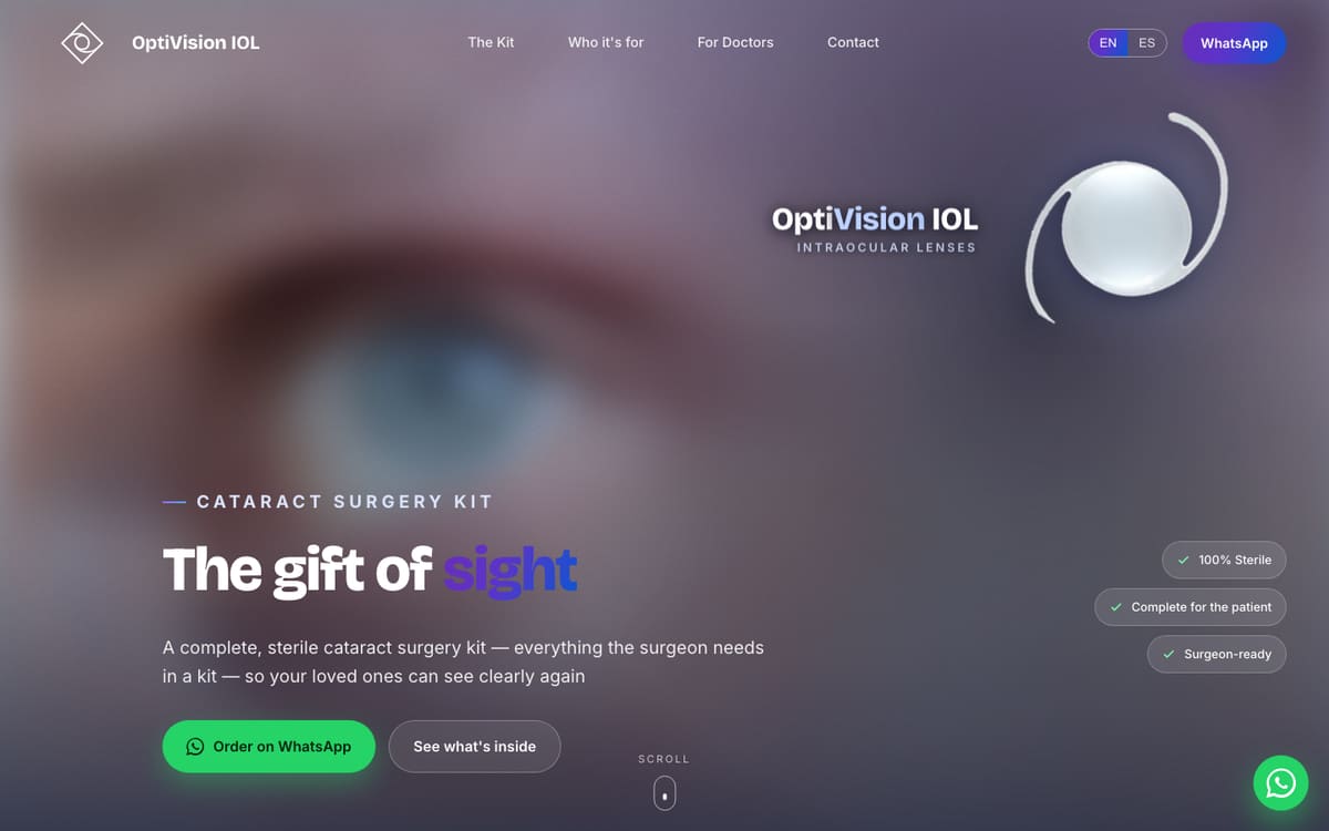 OptiVision IOL — Insumos oftálmicos