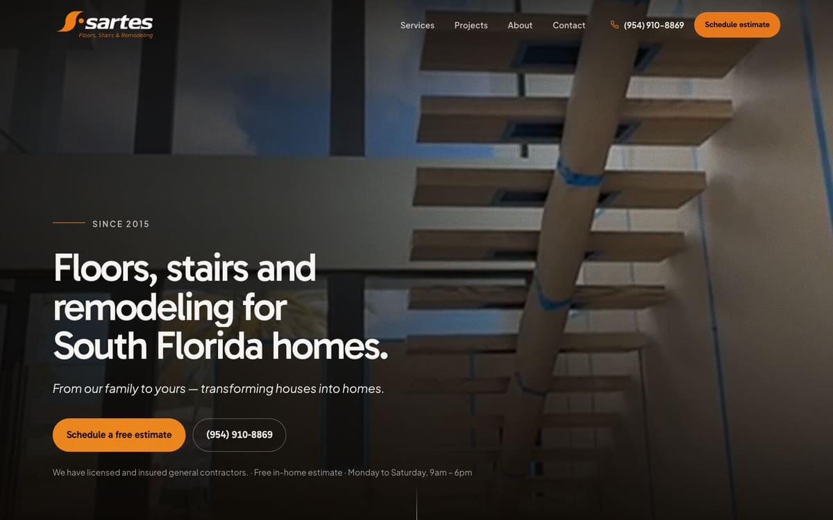 Sartes Renovations — Pisos, escadas & reformas
